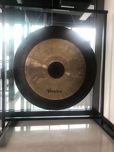 32 "cina bronzo antico strumento musicale a percussione Chau Gong per il bagno di Gong con battitore - Product Image 2