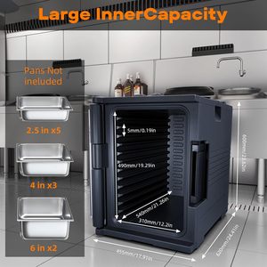 Contenitore Termico per Trasporto Alimenti, Armadio Isotermico per Catering Commerciale, Scatola Termica per Mantenere <span class=keywords><strong>Caldo</strong></span> o Freddo - Product Image 2