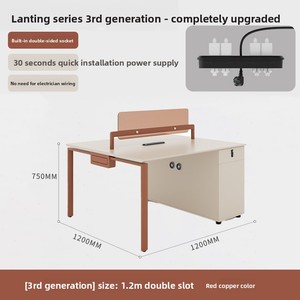 Chaise de <span class=keywords><strong>bureau</strong></span> moderne et minimaliste avec gestion des câbles intégrée pour postes de travail de 2 à 6 personnes – Idéale pour le personnel de <span class=keywords><strong>bureau</strong></span> - Product Image 2