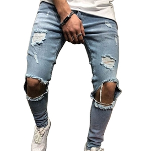 Pantalones vaqueros de los hombres de la moda Jeans hip hop bien streetwear <span class=keywords><strong>jogger</strong></span> biker arrancado de los hombres jeans - Product Image 1