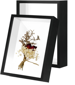 Cadre photo en bois noir à succès aux États-Unis, vente en gros, cadre créatif A4 creux de 3 cm pour spécimens de fleurs séchées, boîte à ombre - Product Image 1