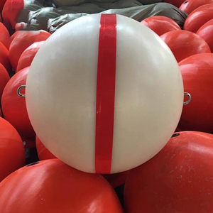 Bouées d'amarrage flottantes bleues et blanches en LLDPE à flottabilité stable avec anneaux de traction et piston pour bateau - Product Image 4