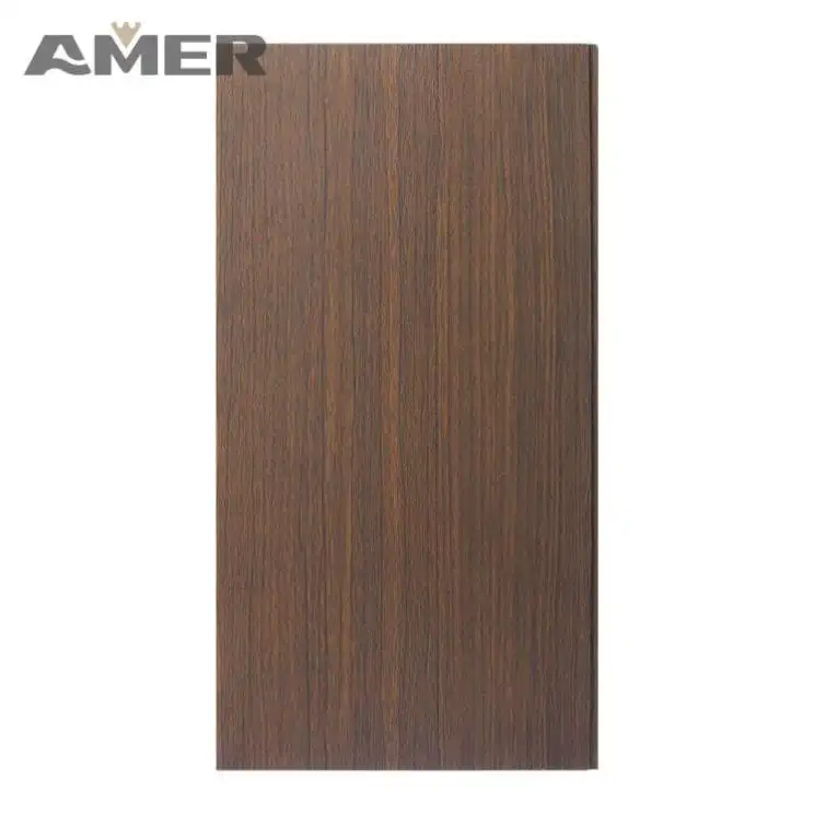 Amer OEM 공장 30cm 너비 외부 판금 나무 황금 외 벽 트림 패널 단단한 판금 플루트 벽 보드