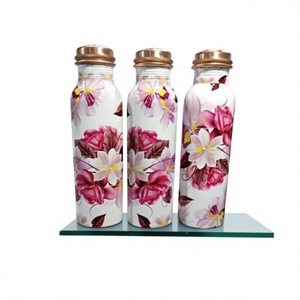 Ensembles de bouteilles en cuivre personnalisées, revêtement émaillé, qualité supérieure, prix abordable, bouteilles en cuivre pur à vendre - Product Image 4