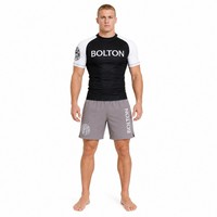 Ensemble de compression MMA personnalisé avec logo, unisexe, BJJ No Gi Rash Guard et shorts, approvisionnement en gros pour clubs de gym