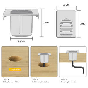 F5542C RVB <span class=keywords><strong>Mini</strong></span> Encastré LED Extérieur Pont Étape Escaliers Sol <span class=keywords><strong>Spot</strong></span> Avec IP67 Étanche - Product Image 3