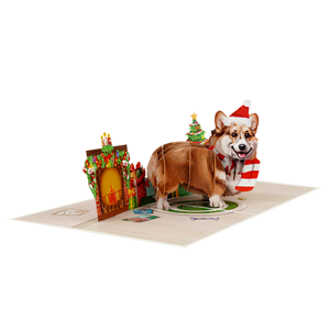 Logo personnalisé Artisanat 3D Pop Up Carte de voeux de Noël, Carte-cadeau de fête de vacances en gros - Product Image 3