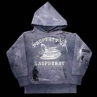 Sudaderas con Capucha para Hombre, Estilo Retro, Lavadas, Impresión Personalizada, al por Mayor, Corte Holgado, 100% Algodón, Hip-Hop, Tallas Grandes