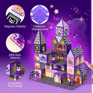 Blocs de construction magnétiques 3D en plastique, jouets de puzzle DIY pour garçons et filles, assemblage éducatif, cadeaux pour enfants - Product Image 6