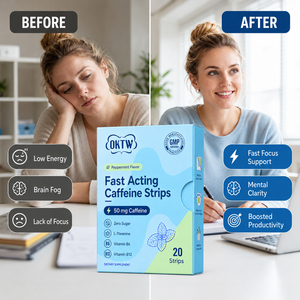 Strisce Orali di Caffeina ad Azione Rapida OKTW con L-Teanina e Vitamina B6, Gusto Menta, Integratore Nutrizionale Quotidiano per il Benessere <span class=keywords><strong>Mentale</strong></span> - Product Image 3