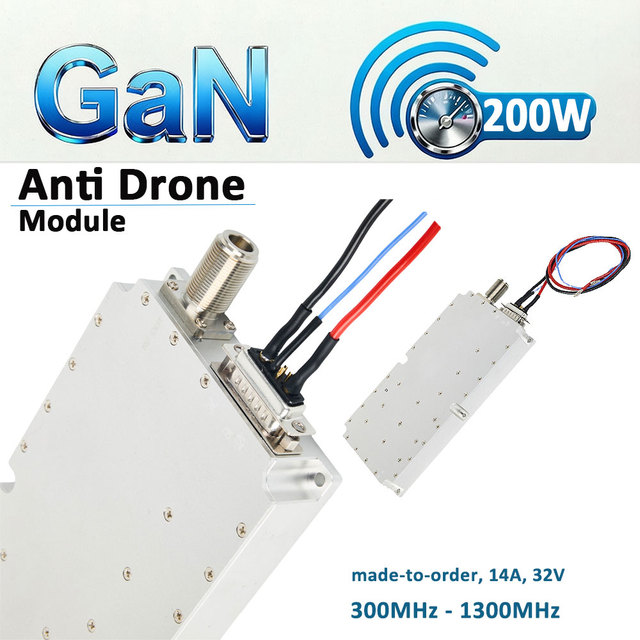 Made-to-order 300-1300MHz 51.81 DBm Anti Drone Single GaN/LDMOS Transistor Module Drone Defense FPV UAV RF Signal 32V 14A