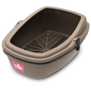 <span class=keywords><strong>3</strong></span> Schichten Katzen Toilette Haustier Sandkasten Kätzchen Tablett Reinigungs bad liefert große Anti-Splash Kunststoff Katze Katzen toilette mit großer Kapazität - Product Image 2