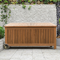 Boîte de coussin en bois écologique avec roues pour un déplacement pratique