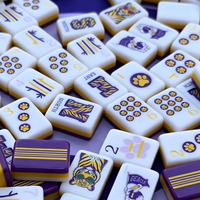 Tuiles de Mahjong Mardijong Tiger, tuiles de Mahjong en acrylique de luxe, 160 tuiles de Mahjong, ensemble américain à 3 couches avec tapis Mardijong