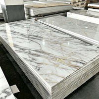 Panneau décoratif en PVC imitation marbre, résistant à l'humidité, imperméable et anti-UV, alternative au marbre pour les murs