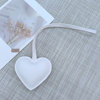 Porte-clés en cuir PU en forme de cœur, pendentif de sac lumineux avec impression UV, doux, pour Thanksgiving et Noël