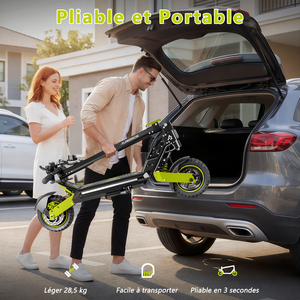 Trottinette électrique 1050W à longue autonomie, 48V 22.5Ah, charge maximale 200KG, batterie lithium-ion, écran LED intelligent, <span class=keywords><strong>E</strong></span>-Scooter - Product Image 1