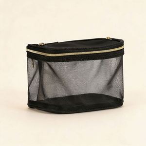 Portable Nylon Mesh Cosmetic Pouch Large Capacity Travel Wash Bag Makeup Organizer for Women - Product Image 2