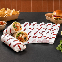 Papier d'emballage écologique résistant à la graisse avec logo personnalisé pour shawarma, burrito et hamburgers