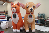 Chat et chien gonflables personnalisés, animaux de compagnie gonflables géants réalistes, décoration publicitaire gonflable