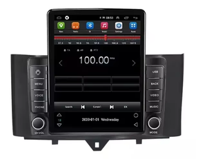 Lecteur DVD de voiture style Tesla 4+64G, vidéo de voiture pour Benz Smart Fortwo 2011-2015, WIFI, autoradio FM RDS, Carplay, BT, stéréo 4G LTE - Product Image 3