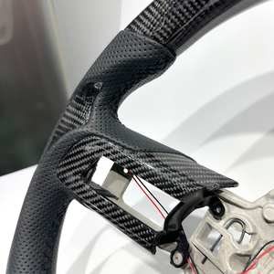 Volante de Fibra de Carbono Negro con Pantalla LED para <span class=keywords><strong>Ford</strong></span> <span class=keywords><strong>Mustang</strong></span> <span class=keywords><strong>2015</strong></span> 2016 2018 2020 2023, Envío Directo de Fábrica - Product Image 5