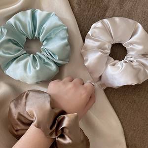 Élastiques à cheveux de luxe pour queue de cheval, élastiques volumineux en satin de soie pour filles, chouchous en éponge pour femmes - Product Image 3