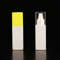 Bouteilles de lotion et de toner personnalisées en plastique PET transparent vert pour soins de la peau, 100 ml, 150 ml