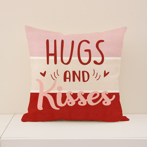 Vente en gros d'usine - Housse de coussin de style nordique pour la Saint-Valentin - Impression de lettres en forme de cœur <span class=keywords><strong>rouge</strong></span> - Housse de coussin polyvalente pour la décoration de la maison - Product Image 2