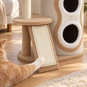 บ้านแมวทรงแอปเปิ้ลสีแดงน่ารัก ขนาดกะทัดรัด หลายชั้น พร้อมที่ลับเล็บ - Product Image 4