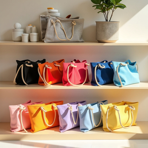 Bán Buôn Thời Trang Túi Xách Sinh Thái Phụ Nữ Xách Tay Vải In Tote Phụ Nữ Thiết Kế Giản Dị Gấp Tái Chế Tái Sử Dụng Túi Mua Sắm - Product Image 2