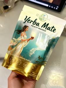 Thé instantané en poudre de marque privée, extrait de yerba mate en poudre avec prébiotiques, enzymes digestives, santé intestinale, 20 portions par sachet - Product Image 2