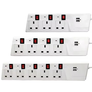 Premium 3 Way UK Standard Extension <strong>Sockets</strong> Individual <strong>Switched</strong> USB Power Strip for Electronic Devices - Product Image 5