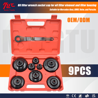 Kit d'outils de réparation automobile universel de 9 pièces Capuchon de filtre à huile et douille de clé pour l'entretien des véhicules