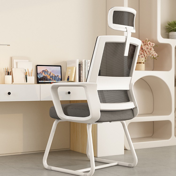 Dny-84 - Estructura blanca en forma de arco con malla gris + reposacabezas