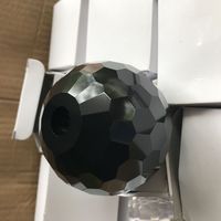 Diamantförmige Facettierte Hohle Schwarze Kristallglaskugel für Heim-Landschaftsdekoration Hochreflektierende Discokugel für Party- und Clubdekoration