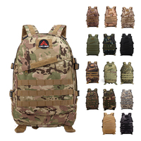 Sac à dos tactique 55L en polyester Oxford 900D haute densité, imperméable, avec système Molle pour la randonnée en extérieur