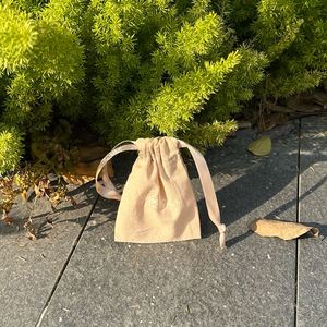 High Quality Customized Logo Small Cotton <b>Drawstring</b> <b>Bag</b> With Double Ribbons - Product Image 6