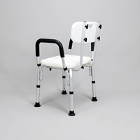 Chaise de douche antidérapante à hauteur de levage portable réglable avec bras et dos pour baignoire, produit de sport et de divertissement
