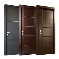 Porte affleurante en bois solide de conception moderne pour le prix d'usine de la Chine d'entrée pour la chambre à coucher ou le salon internes de maison