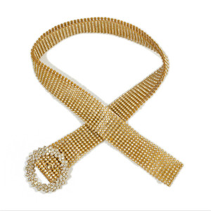 <span class=keywords><strong>Ceinture</strong></span> de taille en alliage de zinc 120 cm, ornée de strass étincelants or/argent, pour tenue de soirée en boîte de nuit - Product Image 6