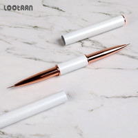 2020 Offre Spéciale Or Blanc Double Tête Oculaire Jetable En Nylon Nail Art Brosse
