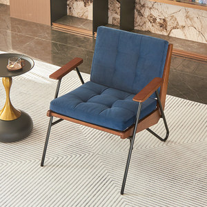 Sillón Vintage de Madera Maciza con Brazos de Hierro, Diseño Único, Mueble Casual para el Hogar, Cafetería, Sala de Estar, Bar de Té con Leche, Postres - Product Image 1