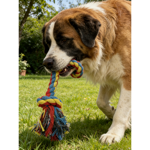 צעצוע אינטראקטיבי עמיד לכלבים, חבל כותנה, ניקוי שיני כלבים קטנים, עמיד לנשיכה, צעצוע לחיות מחמד ידידותי לסביבה - Product Image 1