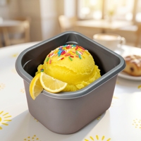 Boîte à crème glacée haut de gamme en PP de 2,5 litres avec finition mate pour boutique de desserts de luxe