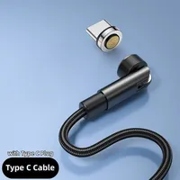 Câble de charge rapide magnétique 3 en 1 Type-C Micro USB-C, câble de données à rotation à 180 degrés, câble magnétique USB 66W