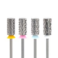 6,6*12,7 broca de barril grande brocas de carburo para uñas manicura acrílico cortadores de carburo para uñas fresas rotativas para uñas