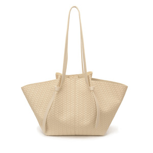 Bolso Tote de Gran Capacidad para Mujer, Tejido en Cuero PU, Bolso de Hombro, Bolso de Viaje Casual - Product Image 5