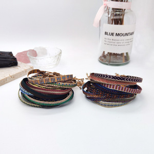 Braccialetto da <span class=keywords><strong>ragazza</strong></span> in corda intrecciata a mano con motivo a conchiglia, stile etnico <span class=keywords><strong>di</strong></span> Guangzhou, gioiello personalizzato retrò, ricordo turistico - Product Image 1