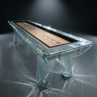 Table de baby-foot professionnelle de luxe pour l'extérieur, table de baby-foot commerciale en verre trempé, table de football moderne en verre transparent résistant à l'eau